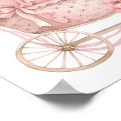 Pink Coquette Baby Carriage Late Diapers Poster ポスター (角)