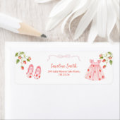 Pink Coquette Baby Clothes Address Label ラベル (インサイチュ)