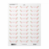 Pink Coquette Baby Clothes Address Label ラベル (フルシート)