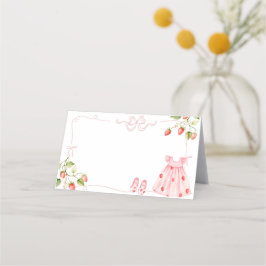 Pink Coquette Baby Clothes Berry Appointment Card 予約カード