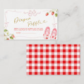 Pink Coquette Baby Clothes Berry Diaper Raffle エンクロージャーカード (正面/裏面)