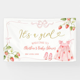 Pink Coquette Baby Clothes Berry Large Banner 横断幕