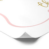 Pink Coquette Baby Clothes Berry Sweet Game Sign ポスター (角)