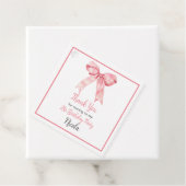 Pink Coquette Bow Baby Shower フェイバータグ (インサイチュ)