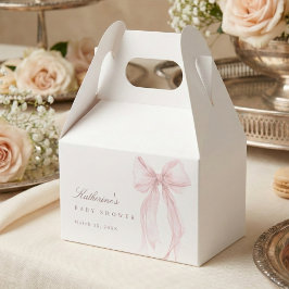 Pink Coquette Bow Baby Shower フェイバーボックス