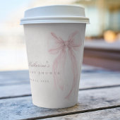 Pink Coquette Bow Baby Shower 紙コップ