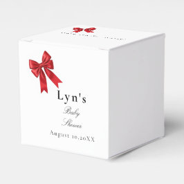 Pink Coquette Bow Baby Shower Favor Box フェイバーボックス