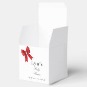 Pink Coquette Bow Baby Shower Favor Box フェイバーボックス (オープン)