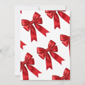 Pink Coquette Bow Baby Shower Flat Thank You Card サンキューカード (裏面)