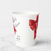 Pink Coquette Bow Baby Shower Paper Cup 紙コップ (右)