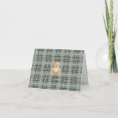 Pink Coquette Bow Bear Baby Thank You Card  サンキューカード (裏面)