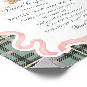 Pink Coquette Bow Bear Birthday Time Capsule ポスター (角)