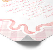 Pink Coquette Bow Bear Birthday Time Capsule ポスター (角)