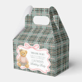 Pink Coquette Bow Bear Girl Birthday Favor Box フェイバーボックス (裏面サイド)