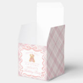 Pink Coquette Bow Bear Girl Birthday Favor Box フェイバーボックス (オープン)