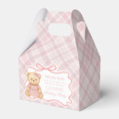 Pink Coquette Bow Bear Girl Birthday Favor Box フェイバーボックス (裏面サイド)