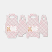 Pink Coquette Bow Bear Girl Birthday Favor Box フェイバーボックス (折り畳みなし)