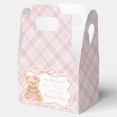 Pink Coquette Bow Bear Girl Birthday Favor Box フェイバーボックス (オープン)