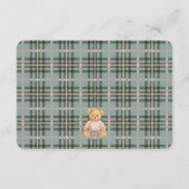 Pink Coquette Bow Bear Plaid Books for Baby Card エンクロージャーカード (裏面)