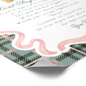 Pink Coquette Bow Bear Tartan Dont Say Baby Game ポスター (角)