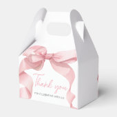 Pink Coquette Bow Birthday Party  フェイバーボックス (裏面サイド)