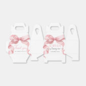 Pink Coquette Bow Birthday Party  フェイバーボックス (折り畳みなし)