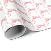 Pink Coquette Bow Birthday Party ラッピングペーパー (ロールコーナー)