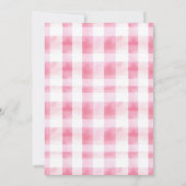 Pink Coquette Bow Boho Girl Chicken Birthday Party 招待状 (裏面)