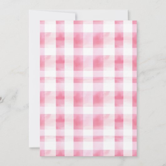 Pink Coquette Bow Boho Girl Chicken Birthday Party 招待状 (裏面)