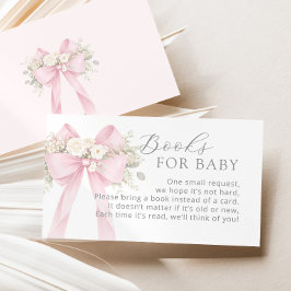 Pink Coquette Bow Books for baby エンクロージャーカード