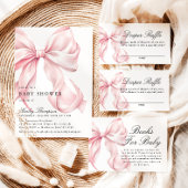 Pink Coquette Bow Books For Baby Card エンクロージャーカード