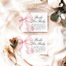 Pink Coquette Bow Books For Baby Card エンクロージャーカード