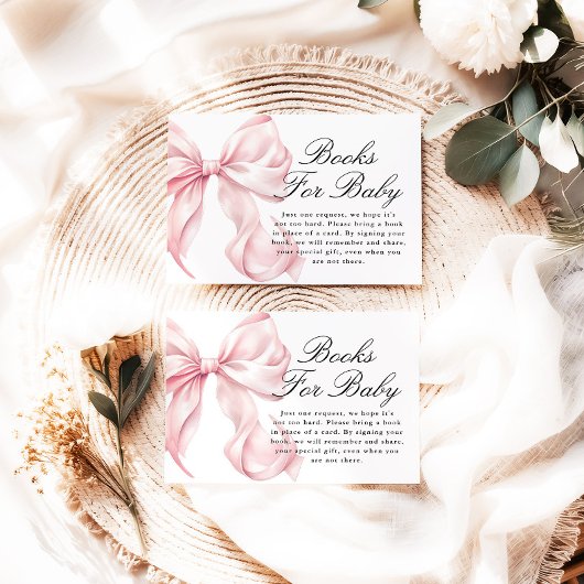 Pink Coquette Bow Books For Baby Card エンクロージャーカード
