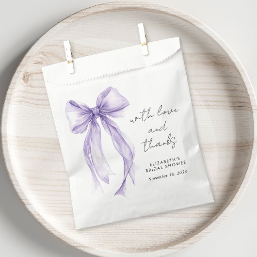 Pink Coquette Bow Bridal Shower Thank You フェイバーバッグ