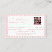 Pink Coquette Bow Business 名刺 (裏面)