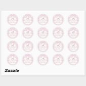 Pink Coquette Bow Horse Baby Shower Envelope Seal ラウンドシール (シート)