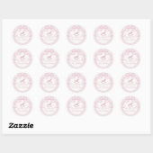 Pink Coquette Bow Horse Birthday Envelope Seal ラウンドシール (シート)