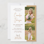 Pink Coquette Bow Photo 2026 Graduation Party 招待状 (裏面)
