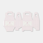 Pink Coquette Bow Rocking Horse Baby Shower フェイバーボックス (折り畳みなし)