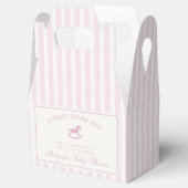 Pink Coquette Bow Rocking Horse Baby Shower フェイバーボックス (オープン)