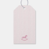 Pink Coquette Bow Rocking Horse Birthday Favors ギフトタグ (裏面)