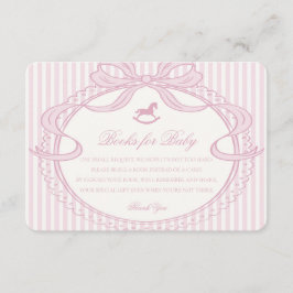 Pink Coquette Bow Rocking Horse Books for Baby エンクロージャーカード