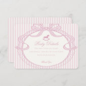 Pink Coquette Bow Rocking Horse Details エンクロージャーカード (正面/裏面)