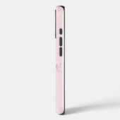 Pink Coquette Bow Stripes iPhone 16 Pro Case. Case-Mate iPhoneケース (裏面 / 左)