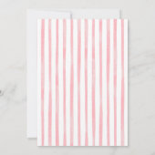 Pink coquette bows and brunch baby shower 招待状 (裏面)