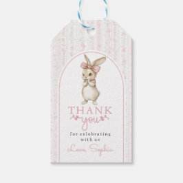 Pink Coquette Bunny Birthday Gift Tags ギフトタグ
