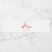 Pink Coquette Carriage Baby Shower  Bottle Label ペットボトルラベル (シングルラベル)