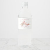 Pink Coquette Carriage Baby Shower  Bottle Label ペットボトルラベル (正面)