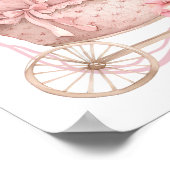 Pink Coquette Carriage Baby Shower Favors Poster ポスター (角)