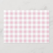 Pink Coquette Carriage Baby Shower Thank You Card エンクロージャーカード (裏面)